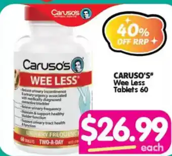 Your Discount Chemist Caruso's Wee Less Tablets offer