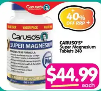 Your Discount Chemist Caruso's Super Magnesium Tablets offer