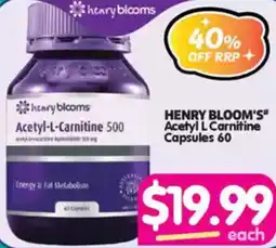 Your Discount Chemist Henry bloom's acetyl l carnitine offer