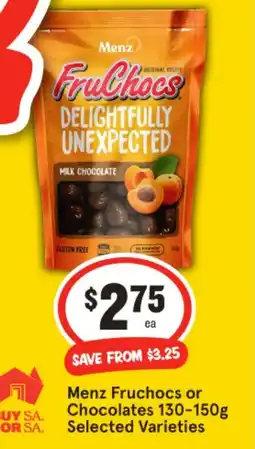 IGA Menz Fruchocs or Chocolates offer