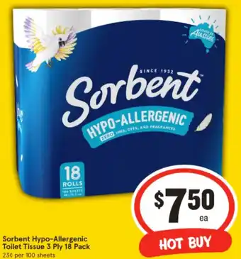 IGA Sorbent Hypo-Allergenic Toilet Tissue offer