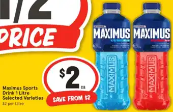 IGA Maximus Sports Drink offer