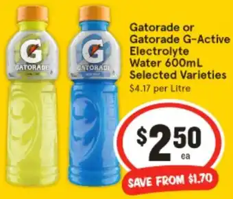 IGA Gatorade G-Active Electrolyte Water offer