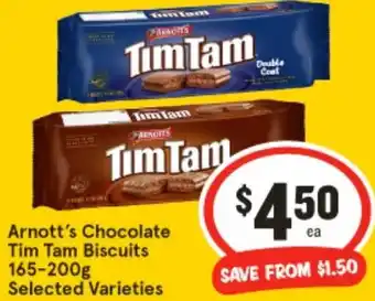 IGA Arnott's Chocolate Tim Tam Biscuits offer