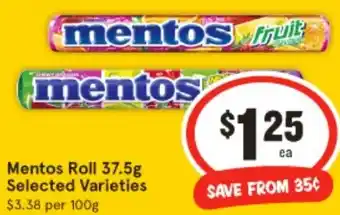 IGA Mentos Roll offer