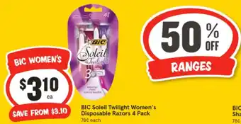 IGA BIC Soleil Twilight Women's Disposable Razors offer