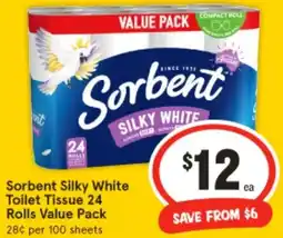 IGA Sorbent Silky White Toilet Tissue offer