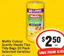 IGA Multix Colour Scents Handy Ties Tidy Bags offer