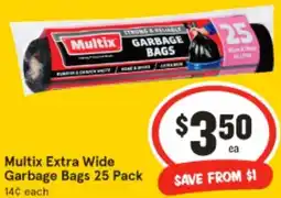 IGA Multix Extra Wide Garbage Bags offer