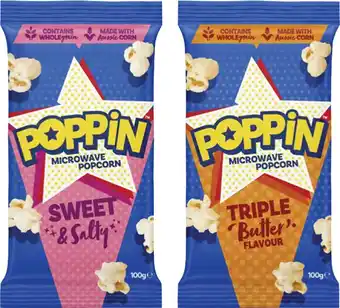 Coles Poppin Microwave Popcorn 85g-100g offer