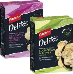 Coles Fantastic Delites Rice Snack Crackers 100g offer