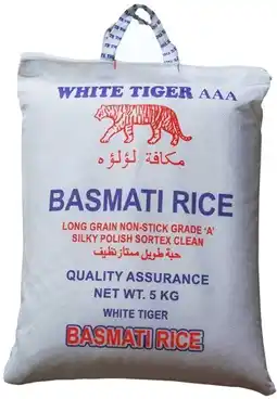 Coles White Tiger Basmati Rice 5kg offer