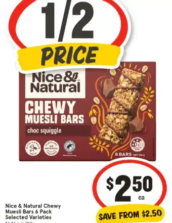 IGA Nice & Natural Chewy Muesli Bars offer