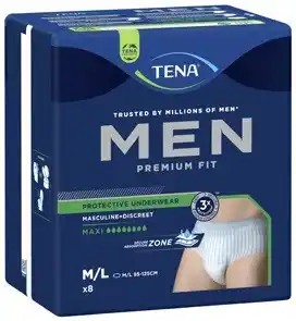 Coles Tena For Men Incontinence Pants Premium Fit Maxi Size M/L 8 Pack offer