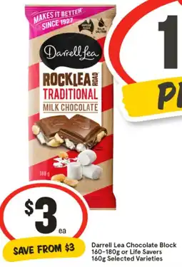 IGA Darrell Lea Chocolate Block offer