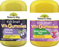 Coles Nature's Way Kids Smart Vita Gummies Immune Defence or Multi-Vitamin Plus 120 Pack^ offer