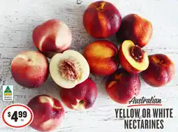 IGA Yellow or white nectarines offer