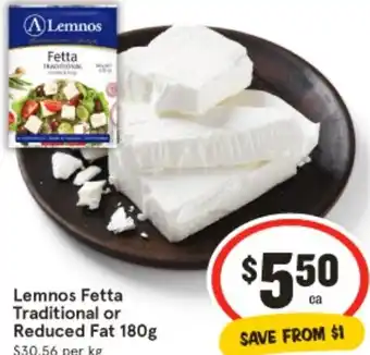 IGA Lemnos Fetta Traditional or Reduced Fat offer