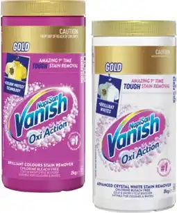 Coles Vanish NapiSan Oxi Action Gold Multi Power Laundry Booster Powder 2kg offer