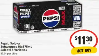 IGA Pepsi, Solo or Schweppes offer