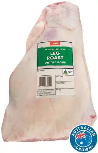 Coles Coles Australian Lamb Whole or Half Leg Roast offer