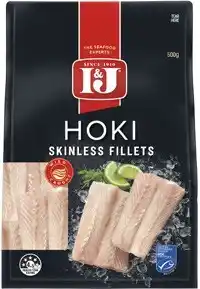 Coles I&J Hoki Skinless Fillets 500g offer