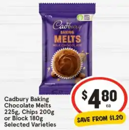 IGA Cadbury Baking Chocolate Melts offer