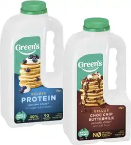 Coles Green's Deluxe Pancake Shake 300g-335g offer