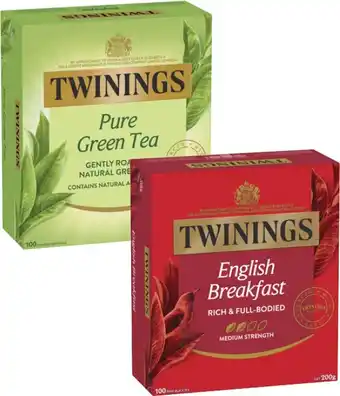 Coles Twinings Tea Bags 80 Pack-100 Pack offer