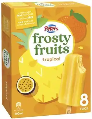 Coles Peters Frosty Fruits 6 Pack-8 Pack 420mL-600mL offer