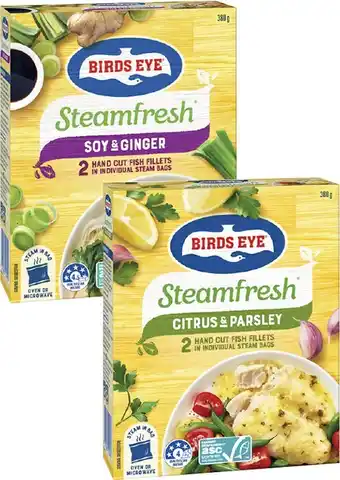 Coles Birds Eye Steam Fresh Fish 380g offer