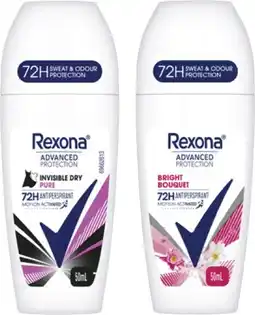 Coles Rexona Advanced Protection Antiperspirant Roll On Deodorant 50mL offer