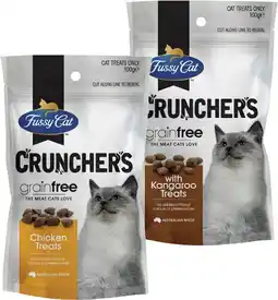 Coles Fussy Cat Crunchers Cat Treats 100g offer