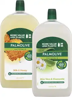 Coles Palmolive Liquid Hand Wash Refills 1 Litre offer