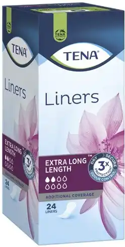 Coles Tena Continence Extra Long Liners 24 Pack offer