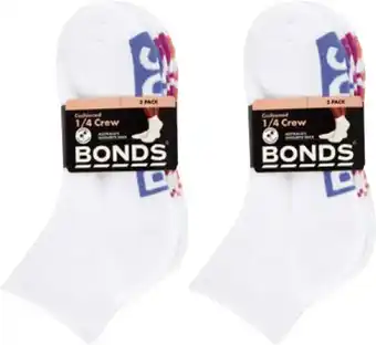 Coles Bonds Women's Quarter Crew Socks 3 Pack offer