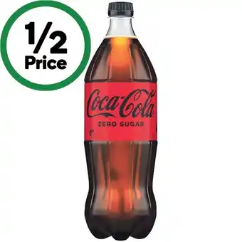 Woolworths Coca-Cola Classic, Zero Sugar or Diet Soft Drink Varieties 1.25 Litre offer