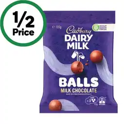 Woolworths Cadbury Dairy Milk Balls 135g offer