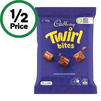 Woolworths Cadbury Bites 120-150g offer