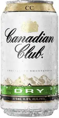 Coles Canadian Club & Dry Cans 6x375mL offer