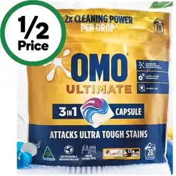 Woolworths OMO Ultimate Laundry Capsules Pk 28 offer