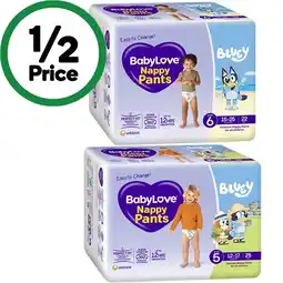 Woolworths BabyLove Nappy Pants Pk 22-34 offer