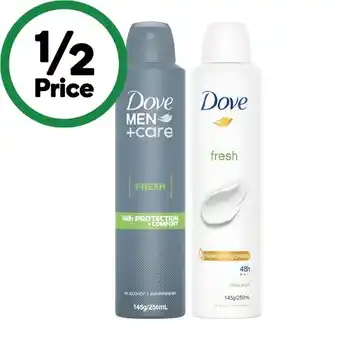 Woolworths Dove Antiperspirant Deodorant 250ml offer