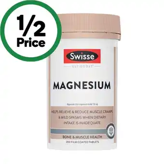 Woolworths Swisse Ultiboost Magnesium Tablets Pk 200† offer