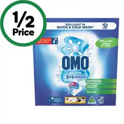 Woolworths OMO Laundry Capsules Pk 28 offer