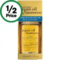 Woolworths OGX Argan Oil Hair Oil 100ml offer