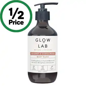 Woolworths Glow Lab Body Wash 400ml offer