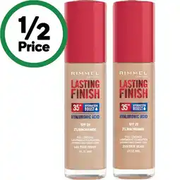 Woolworths Rimmel London Lasting Finish Full Coverage Foundation SPF20 30ml§ offer