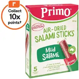 Woolworths Primo Salami Sticks 90g Pk 5 offer