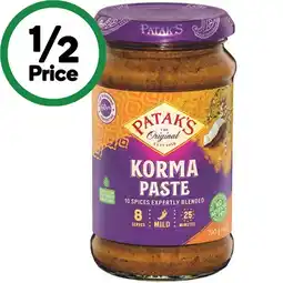 Woolworths Patak’s Curry Paste 283-312g offer